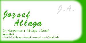 jozsef allaga business card