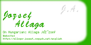 jozsef allaga business card